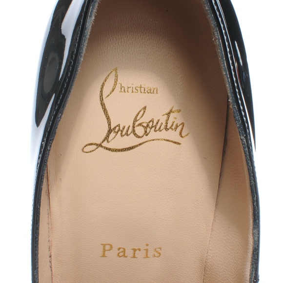 Christian Louboutin Highness Black Patent Platform Heels – Peep Toe, Size 39/9 - Picture 4 of 13